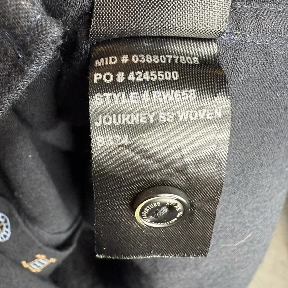 Roark Journey Camp Shirt Mens X-Large Black Blaveis Embroidered Huckberry Nordic - Picture 7 of 7